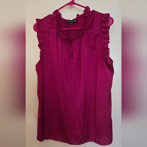 Catherine Malandrino Women's Blouse Ruffled Sleeves